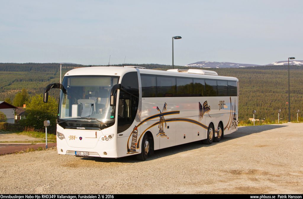 Omnibuslinjen Habo Hjo RHD349 Vallarvagen Funasdalen 0206 2016